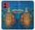 S1249 Blue Sea Turtle Hülle Schutzhülle Taschen für Motorola Moto G84