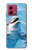 S1291 Dolphin Hülle Schutzhülle Taschen für Motorola Moto G84