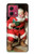 S1417 Santa Claus Merry Xmas Hülle Schutzhülle Taschen für Motorola Moto G84