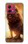 S1957 Lion Aslan Hülle Schutzhülle Taschen für Motorola Moto G84