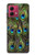 S1965 Peacock Feather Hülle Schutzhülle Taschen für Motorola Moto G84
