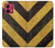 S2231 Yellow and Black Line Hazard Striped Hülle Schutzhülle Taschen für Motorola Moto G84