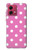 S2358 Pink Polka Dots Hülle Schutzhülle Taschen für Motorola Moto G84
