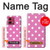 S2358 Pink Polka Dots Hülle Schutzhülle Taschen für Motorola Moto G84