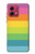S2363 Rainbow Pattern Hülle Schutzhülle Taschen für Motorola Moto G84