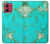 S2377 Turquoise Gemstone Texture Graphic Printed Hülle Schutzhülle Taschen für Motorola Moto G84