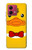 S2760 Yellow Duck Tuxedo Cartoon Hülle Schutzhülle Taschen für Motorola Moto G84
