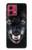 S2823 Black Wolf Blue Eyes Face Hülle Schutzhülle Taschen für Motorola Moto G84