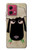 S2826 Cute Cartoon Unsleep Black Sheep Hülle Schutzhülle Taschen für Motorola Moto G84