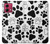 S2904 Dog Paw Prints Hülle Schutzhülle Taschen für Motorola Moto G84