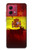 S2984 Spain Football Soccer Hülle Schutzhülle Taschen für Motorola Moto G84