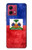 S3022 Haiti Flag Hülle Schutzhülle Taschen für Motorola Moto G84
