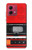 S3204 Red Cassette Recorder Graphic Hülle Schutzhülle Taschen für Motorola Moto G84