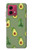 S3285 Avocado Fruit Pattern Hülle Schutzhülle Taschen für Motorola Moto G84