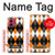 S3421 Black Orange White Argyle Plaid Hülle Schutzhülle Taschen für Motorola Moto G84