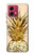 S3490 Gold Pineapple Hülle Schutzhülle Taschen für Motorola Moto G84