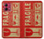 S3552 Vintage Fragile Label Art Hülle Schutzhülle Taschen für Motorola Moto G84
