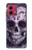 S3582 Purple Sugar Skull Hülle Schutzhülle Taschen für Motorola Moto G84