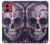 S3582 Purple Sugar Skull Hülle Schutzhülle Taschen für Motorola Moto G84