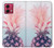 S3711 Pink Pineapple Hülle Schutzhülle Taschen für Motorola Moto G84