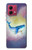 S3802 Dream Whale Pastel Fantasy Hülle Schutzhülle Taschen für Motorola Moto G84