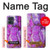 S2907 Purple Turquoise Stone Hülle Schutzhülle Taschen für Motorola Moto G54