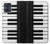 S3078 Black and White Piano Keyboard Hülle Schutzhülle Taschen für Motorola Moto G54