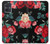 S3112 Rose Floral Pattern Black Hülle Schutzhülle Taschen für Motorola Moto G54