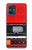 S3204 Red Cassette Recorder Graphic Hülle Schutzhülle Taschen für Motorola Moto G54