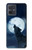 S3693 Grim White Wolf Full Moon Hülle Schutzhülle Taschen für Motorola Moto G54