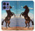 S0934 Wild Black Horse Hülle Schutzhülle Taschen für Motorola Edge 50 Pro