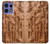 S1307 Fish Wood Carving Graphic Printed Hülle Schutzhülle Taschen für Motorola Edge 50 Pro
