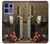 S1316 Grapes Bottle and Glass of Red Wine Hülle Schutzhülle Taschen für Motorola Edge 50 Pro