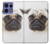 S1852 Pug Dog Hülle Schutzhülle Taschen für Motorola Edge 50 Pro