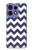 S2345 Navy Blue Shavron Zig Zag Pattern Hülle Schutzhülle Taschen für Motorola Edge 50 Pro