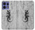 S2446 Gecko Wood Graphic Printed Hülle Schutzhülle Taschen für Motorola Edge 50 Pro