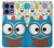 S2521 Cute Nerd Owl Cartoon Hülle Schutzhülle Taschen für Motorola Edge 50 Pro
