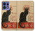 S2739 Chat Noir Black Cat Vintage Hülle Schutzhülle Taschen für Motorola Edge 50 Pro