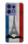 S2859 Vintage France Flag Eiffel Tower Hülle Schutzhülle Taschen für Motorola Edge 50 Pro