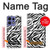 S3056 Zebra Skin Texture Graphic Printed Hülle Schutzhülle Taschen für Motorola Edge 50 Pro