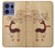 S3081 Wooden Raindeer Graphic Printed Hülle Schutzhülle Taschen für Motorola Edge 50 Pro
