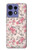 S3095 Vintage Rose Pattern Hülle Schutzhülle Taschen für Motorola Edge 50 Pro