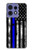 S3244 Thin Blue Line USA Hülle Schutzhülle Taschen für Motorola Edge 50 Pro
