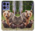 S3558 Bear Family Hülle Schutzhülle Taschen für Motorola Edge 50 Pro