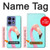 S3708 Pink Flamingo Hülle Schutzhülle Taschen für Motorola Edge 50 Pro
