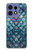 S3809 Mermaid Fish Scale Hülle Schutzhülle Taschen für Motorola Edge 50 Pro