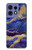 S3906 Navy Blue Purple Marble Hülle Schutzhülle Taschen für Motorola Edge 50 Pro