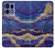 S3906 Navy Blue Purple Marble Hülle Schutzhülle Taschen für Motorola Edge 50 Pro