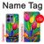 S3926 Colorful Tulip Oil Painting Hülle Schutzhülle Taschen für Motorola Edge 50 Pro