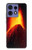 S0745 Volcano Lava Hülle Schutzhülle Taschen für Motorola Edge 50 Fusion